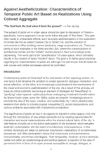 Against Aestheticization: Characteristics of Temporal Public Art Based on Realizations Using Colored Aggregate